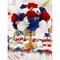 Patriotic 4th of July Flowers with American Flags for Independence Day